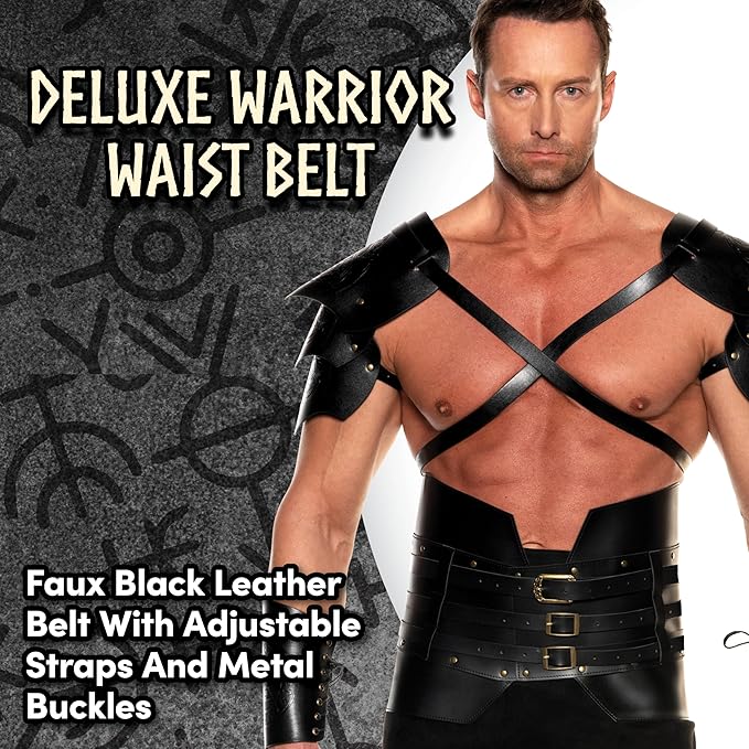 Faux Leather Gladiator Belt, Black