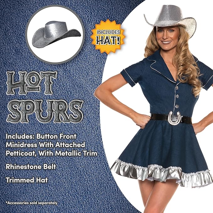 Hot Spurs Cowgirl Womens Costume
