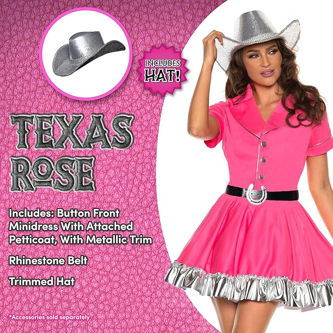 Texas Rose Cowgirl Womens Costume