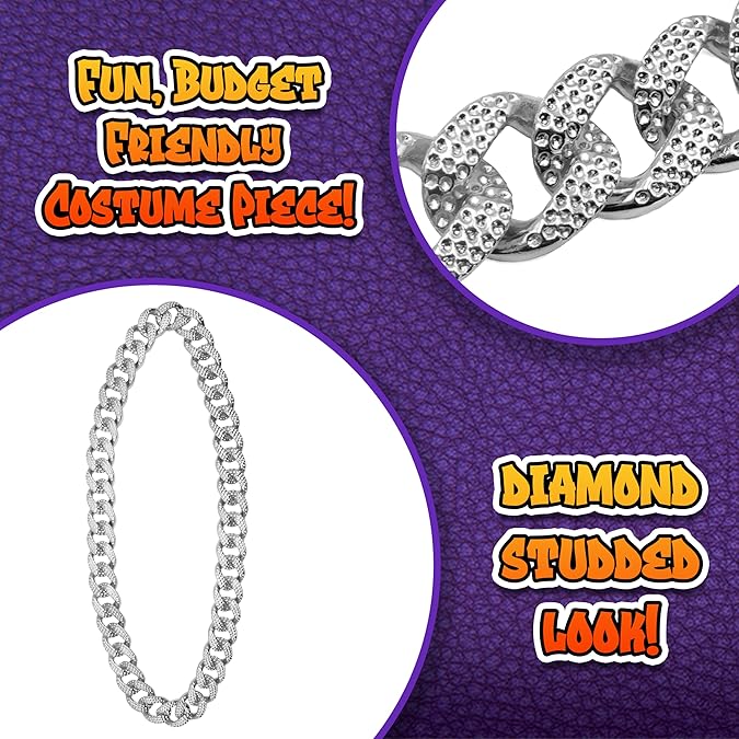 Adult Silver Diamond Chain Necklace