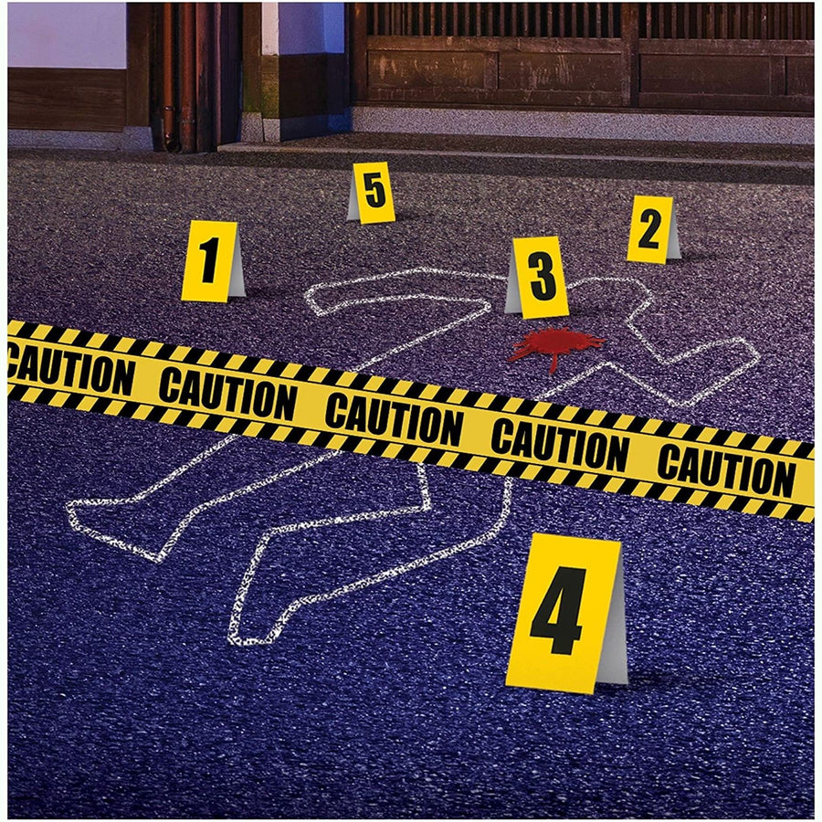 Crime Decorating 10 Pieces Kit, Yellow.