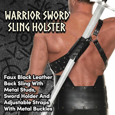 Celtic Sword Back Sling Costume Accessory, Black
