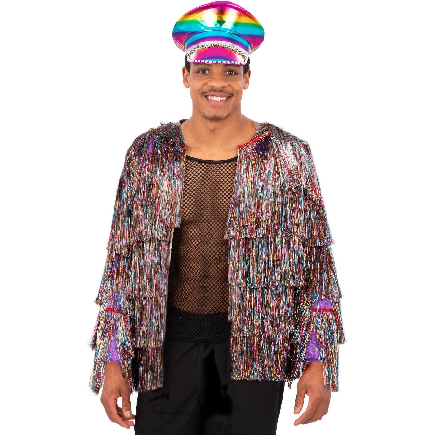 Fever Tinsel Festival Jacket, Rainbow Dreams