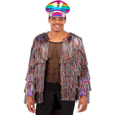 Fever Tinsel Festival Jacket, Rainbow Dreams