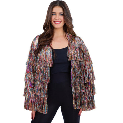 Fever Tinsel Festival Jacket, Rainbow Dreams
