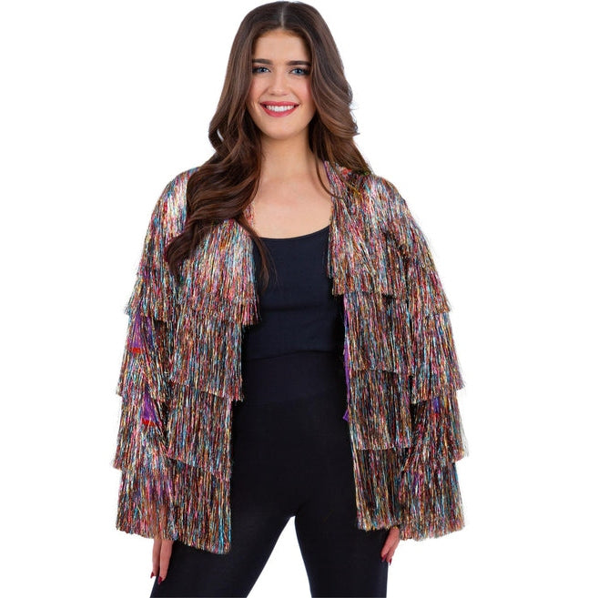 Fever Tinsel Festival Jacket, Rainbow Dreams