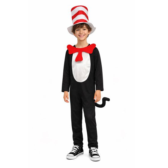 Cat in the Hat Jumpsuit Costume, Child