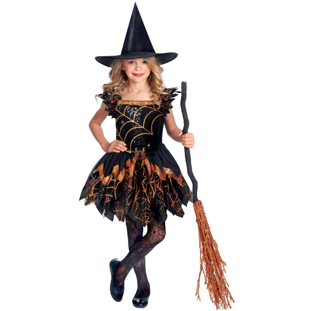 Spooky Spider Witch Girls Costume
