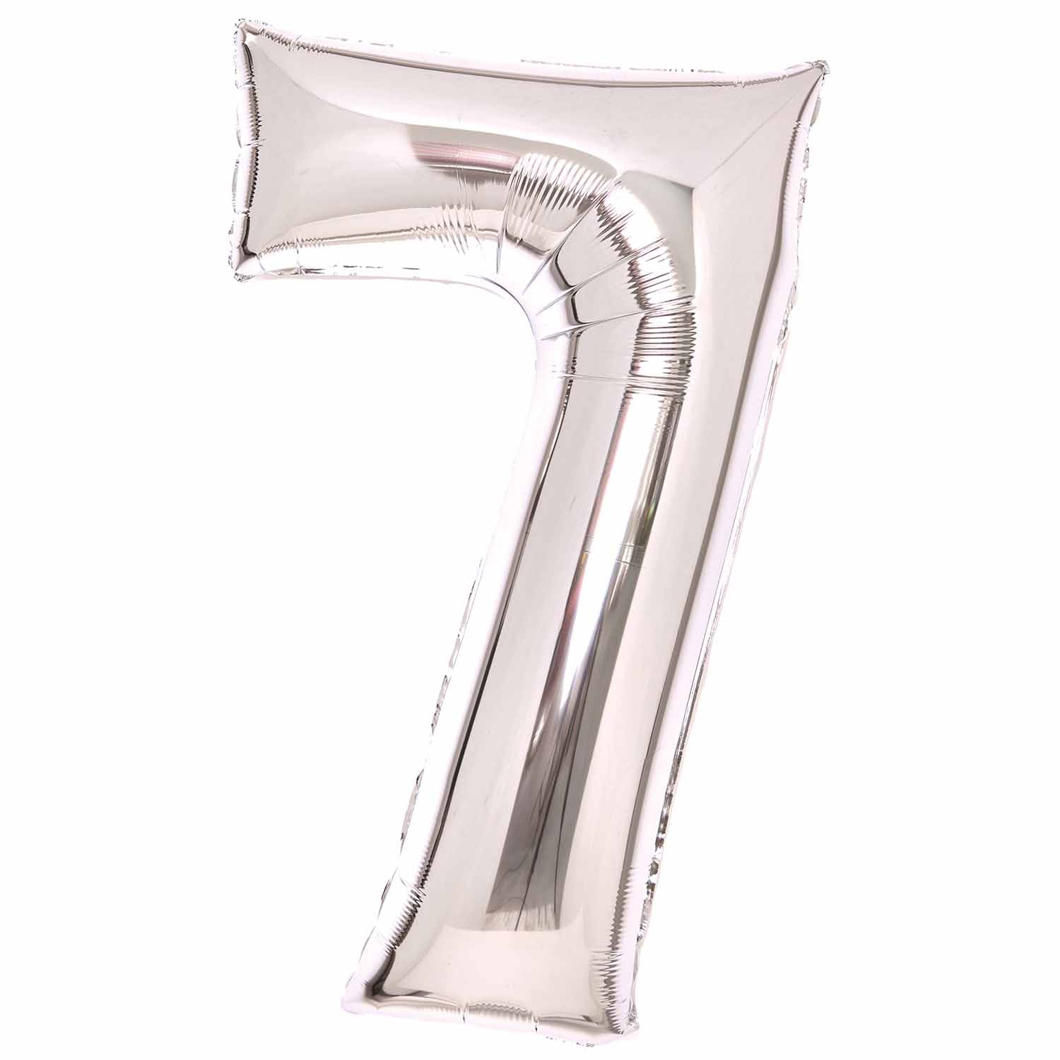 Silver Large Foil Number 7 Balloon 89cm