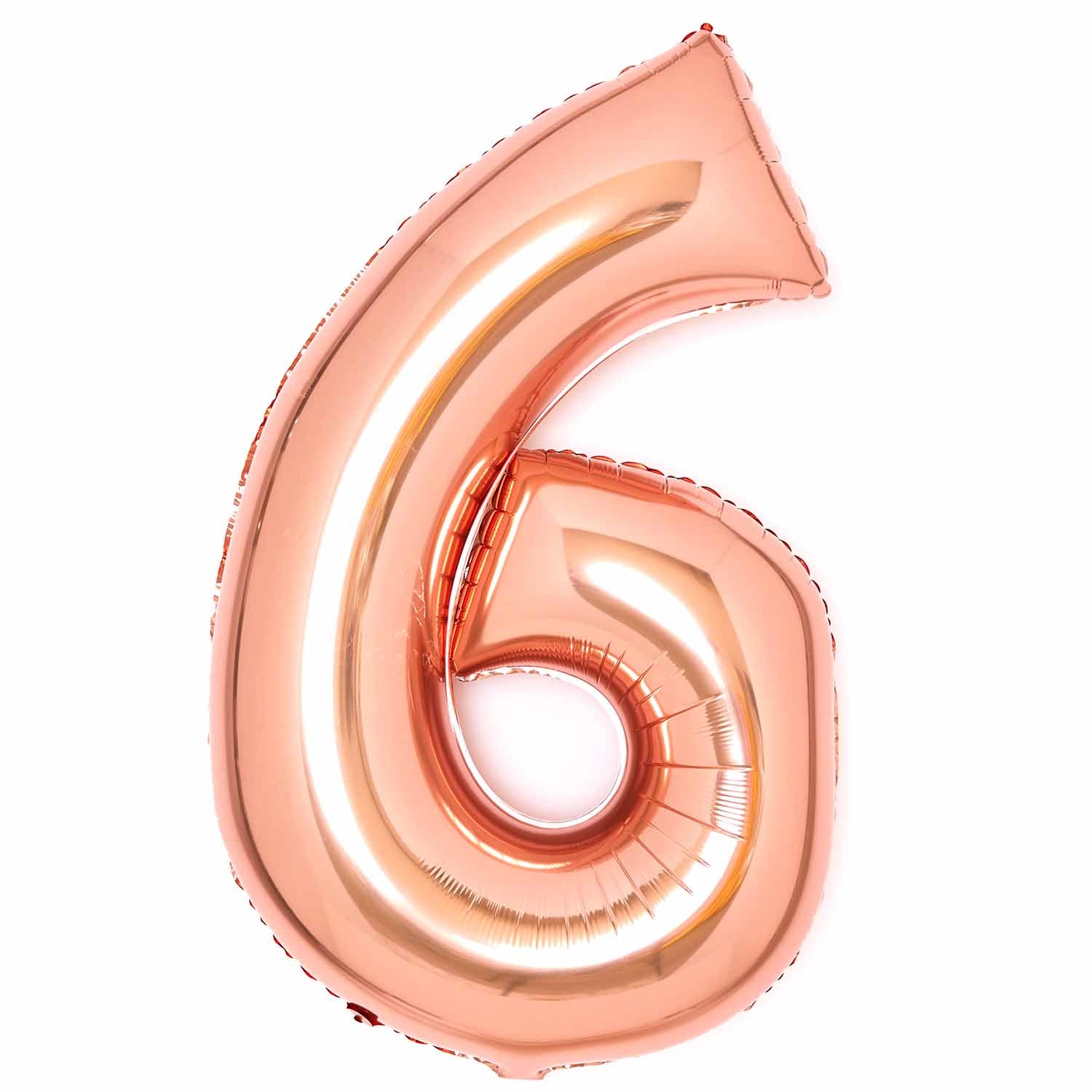 Rose Gold Foil Number 6 Balloon 89cm