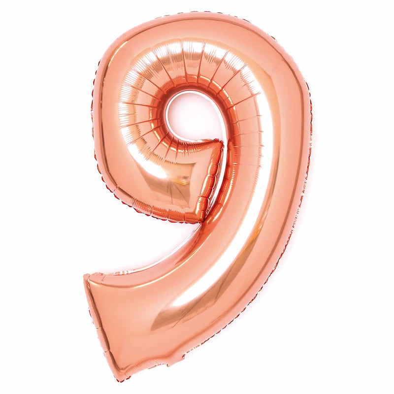 Rose Gold Foil Number 9 Balloon 89cm