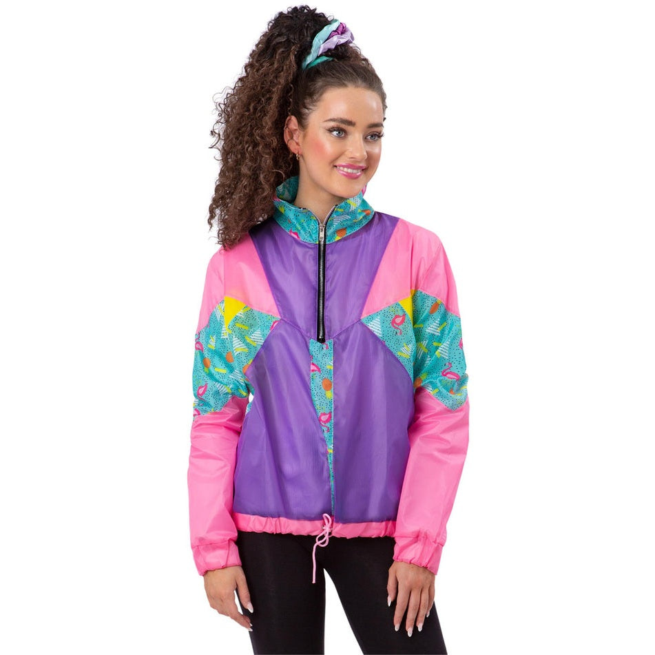 Ladies 80s Pastel Windbreaker Jacket