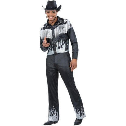 Black Glamorous Cowboy Mens Costume