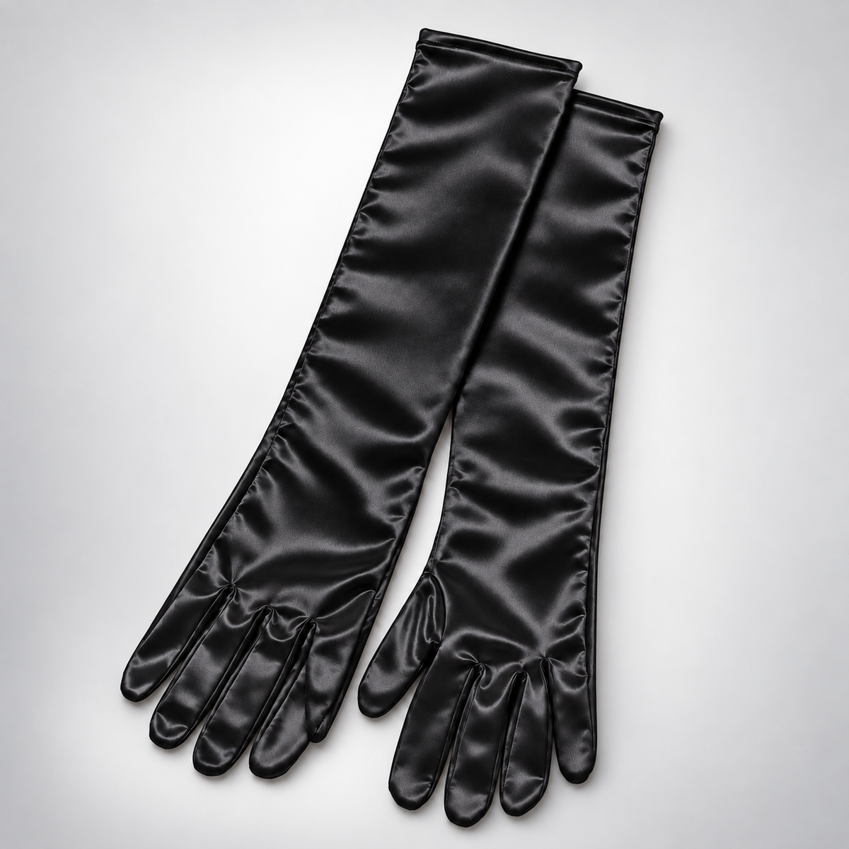 Satin Gloves - Black