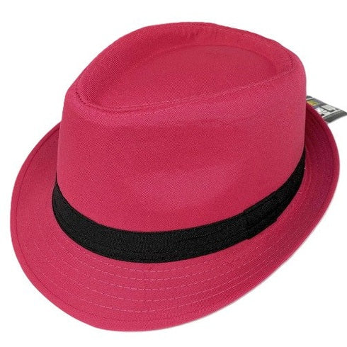 Pink 80's Neon Fedora Hat