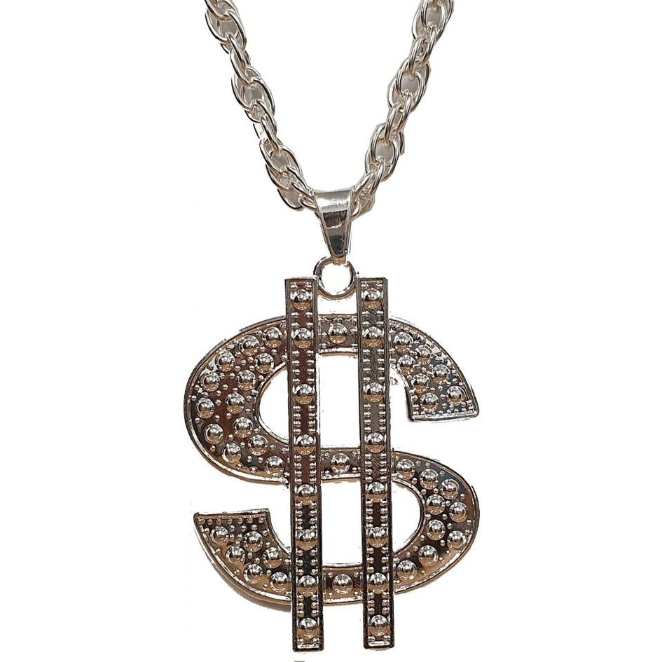 Dollar Heavy Metal Silver Necklace