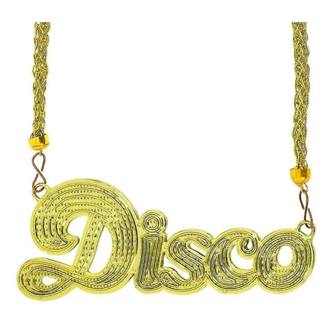 Disco Fever 70s Gold Necklace