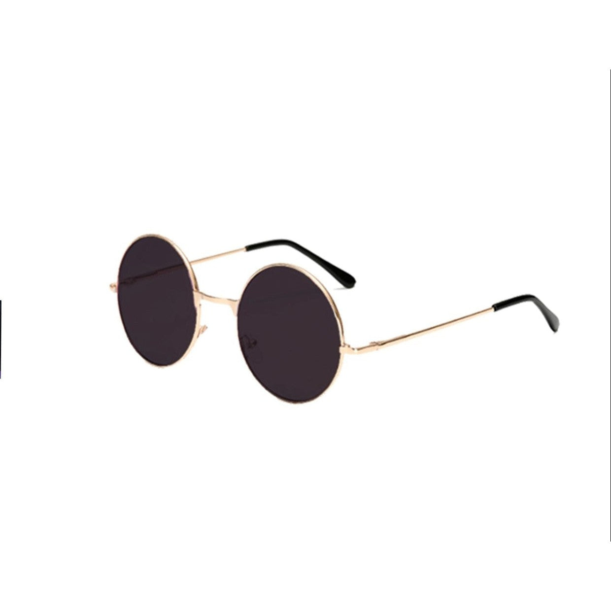 Black Hippie Glass Lens Sunglasses