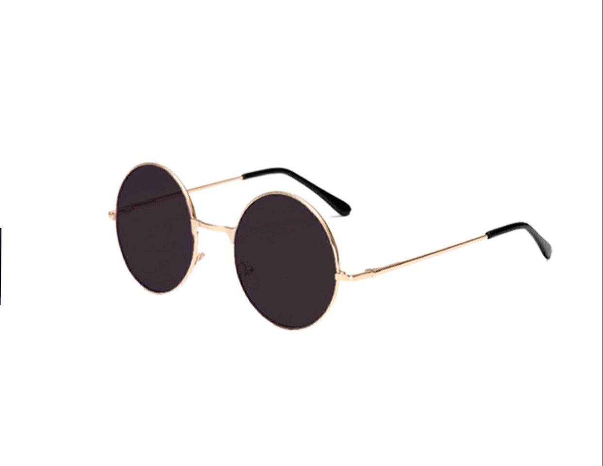 Black Hippie Glass Lens Sunglasses