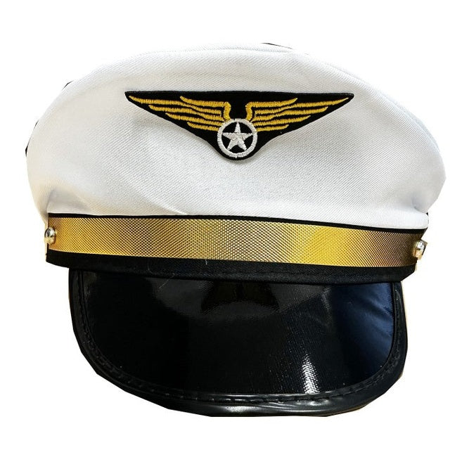 White Pilot Hat