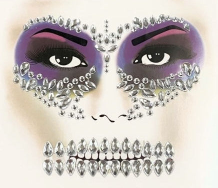 White Gem Face Stickers