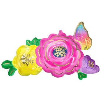 Satin Infused Flowers & Butterfly Balloon