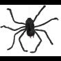 Animated Hairy Black Spider | 31 1/2" x 8 1/4"