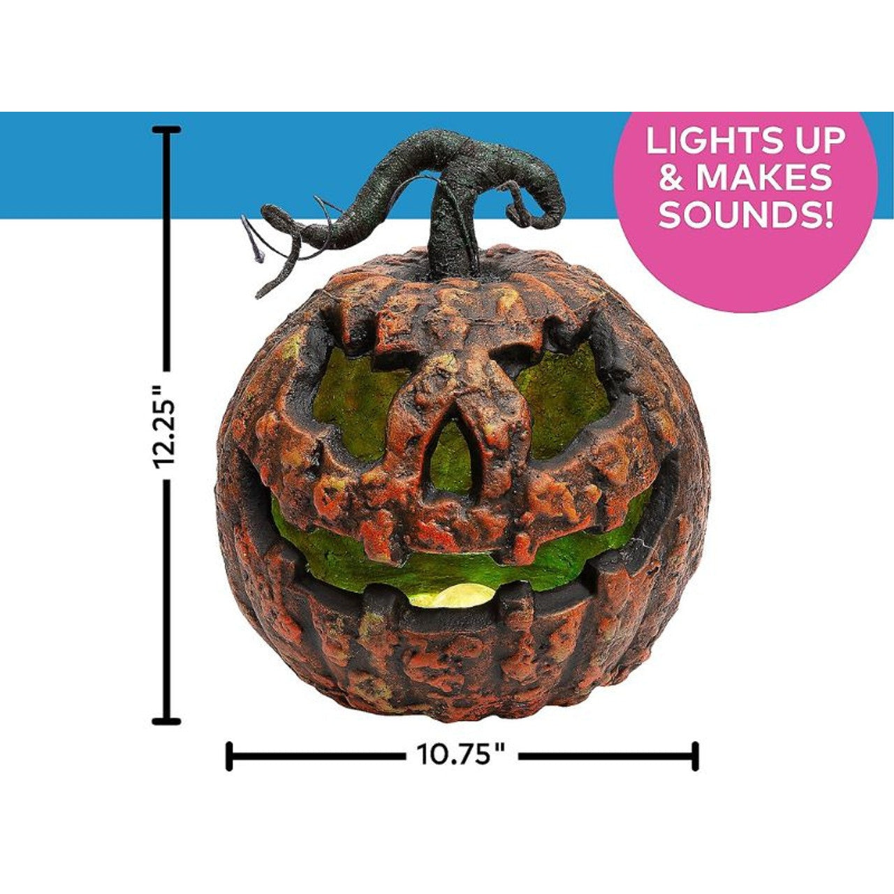 Animated Light-Up Jack-O-Lantern