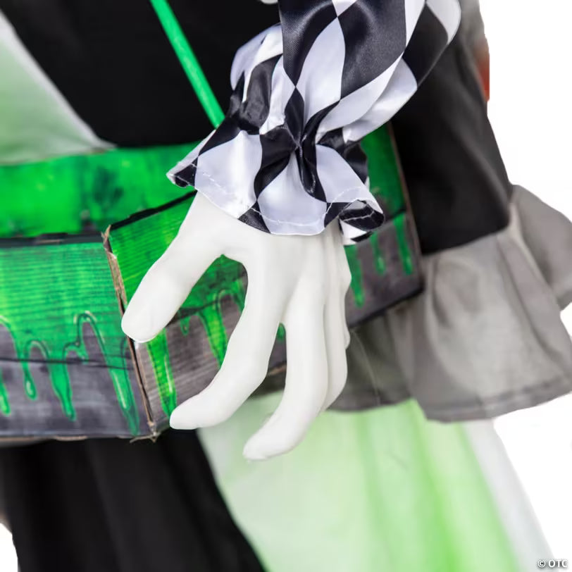 Animated Light-Up Standing Clown with Green Venom Halloween Decoration 5 Ft. 10"