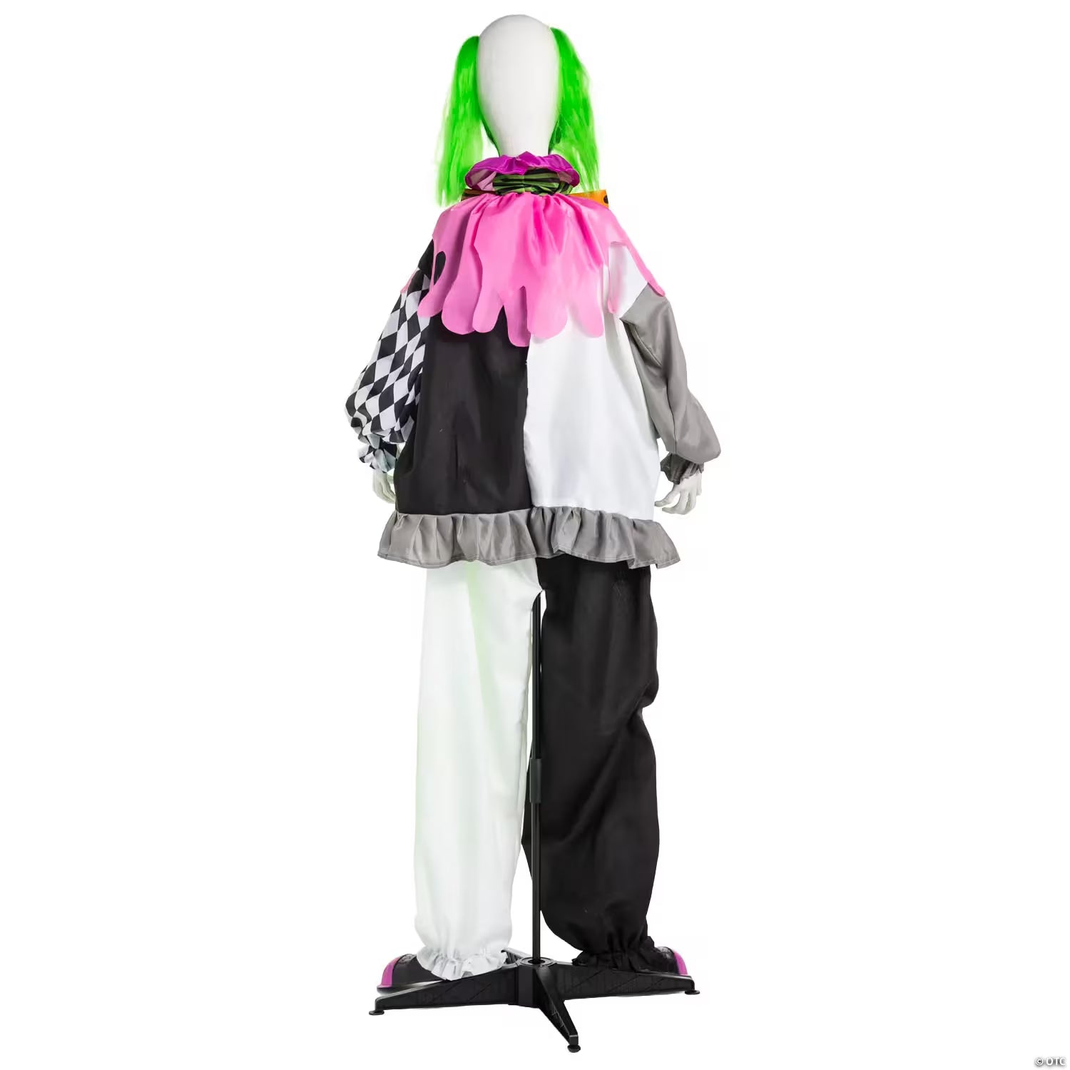 Animated Light-Up Standing Clown with Green Venom Halloween Decoration 5 Ft. 10"