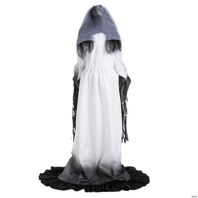 Animated Light-Up Standing Creepy Bride with Sound Halloween Decoration 5 Ft. 4"