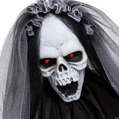 Animated Light-Up Standing Creepy Bride with Sound Halloween Decoration 5 Ft. 4"