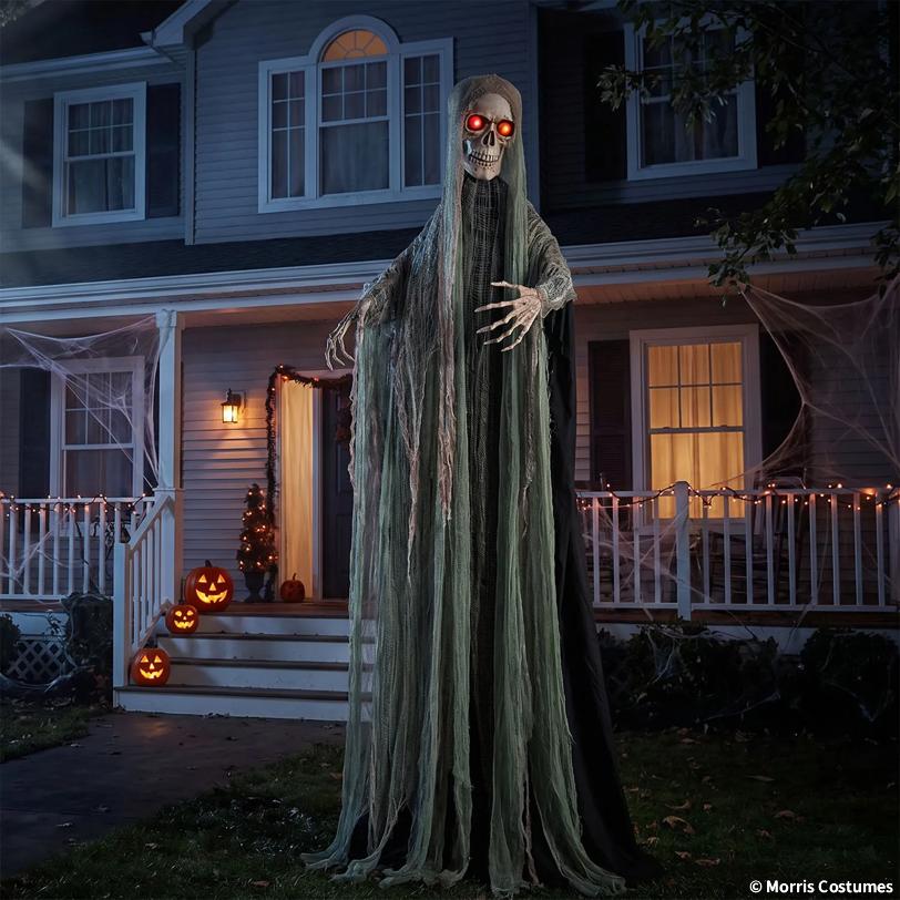 Animated Light-Up Swaying Skeleton Reaper - 7 ft