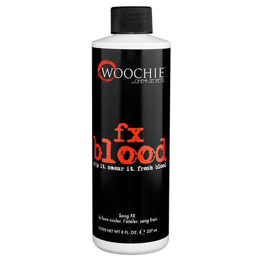 8 oz bottle of FX Blood, a realistic theatrical blood for special effects makeup