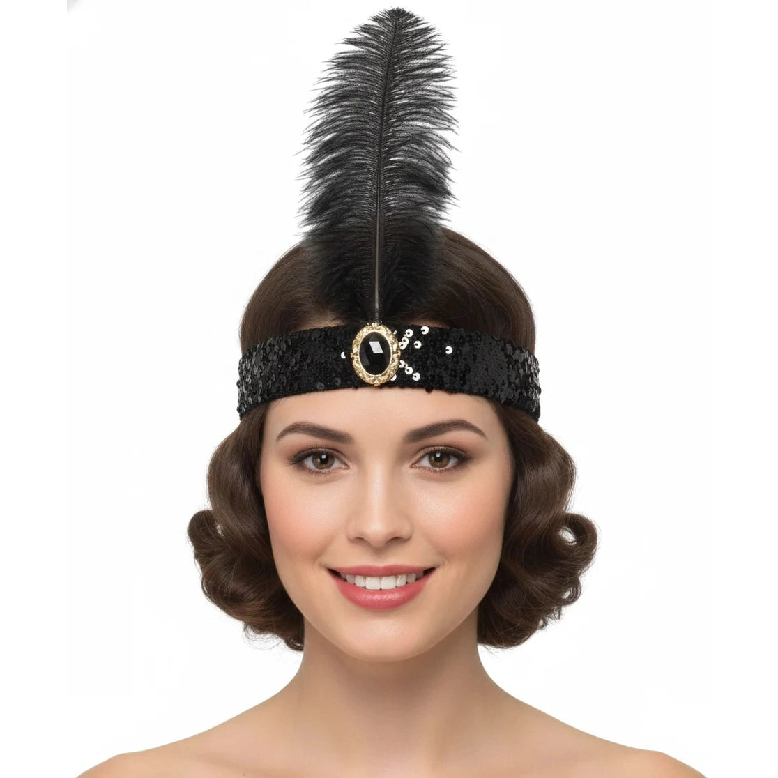 Black Flapper Headband