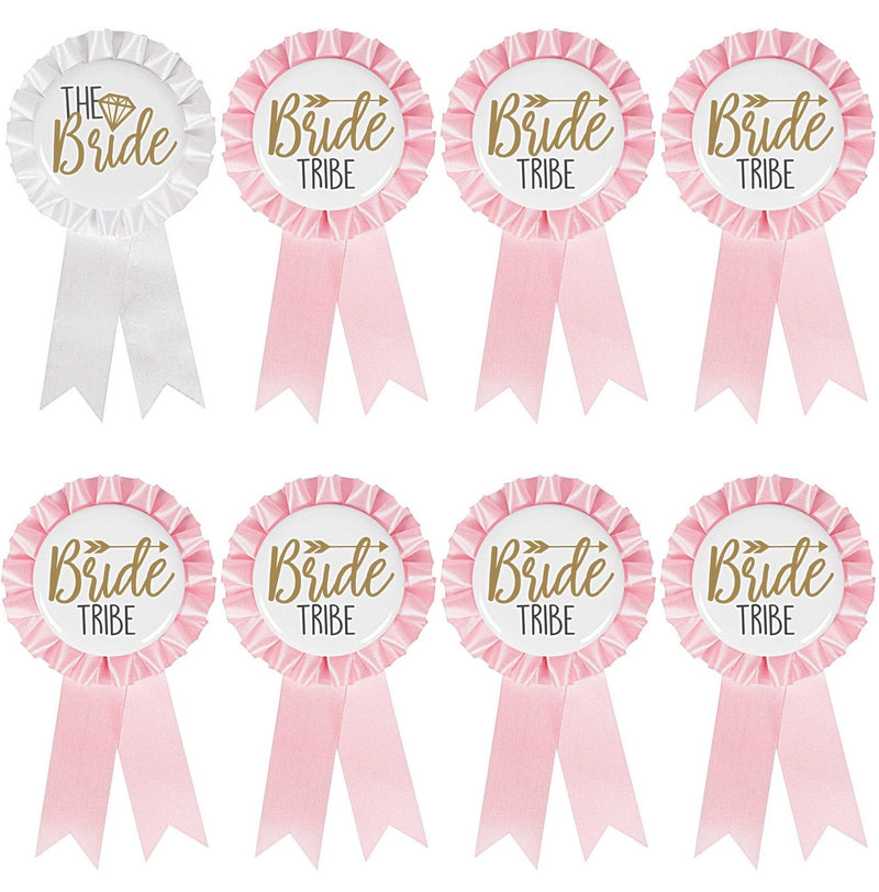 Colorful and fun Bride Tribe Hens Night Badge Set for bachelorette parties and bridal showers