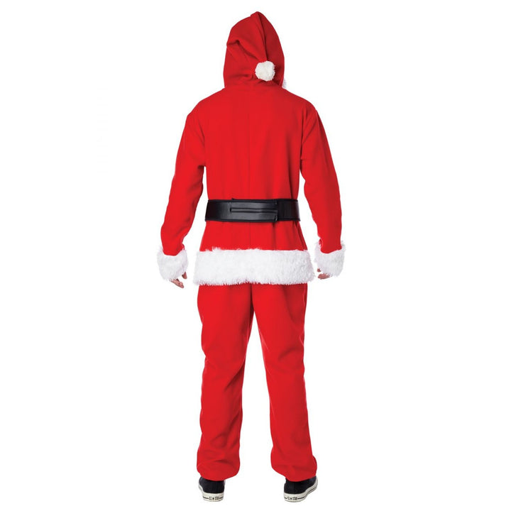 Cozy and warm Santa Claus Fleece Jumpsuit for festive holiday gatherings