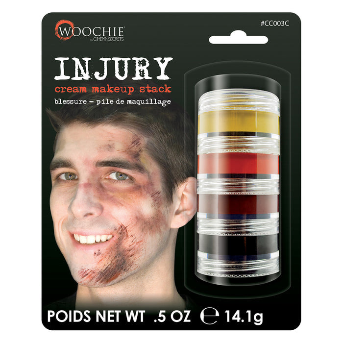 An image of the Injury Stack Cream Makeup, a versatile and effective makeup product for covering up bruises, scars, and skin imperfections