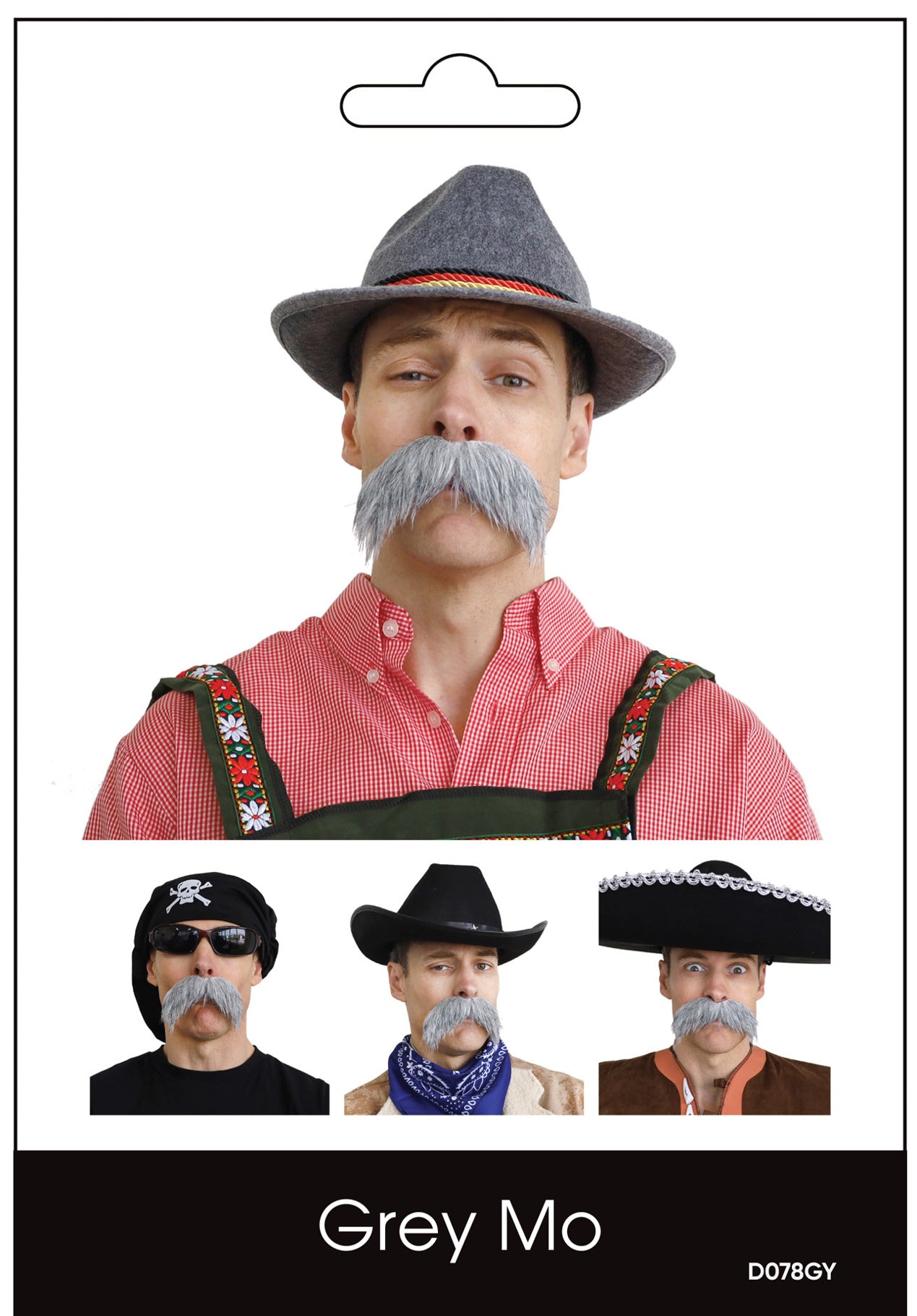 Moustache - Grey Large
