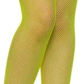 Neon Yellow Fishnet Stockings