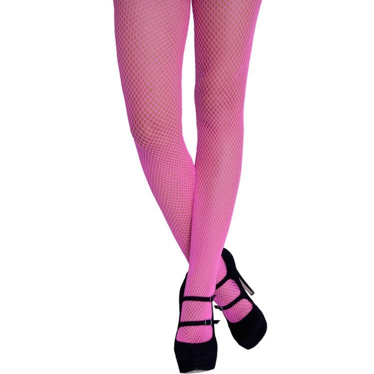 Neon Pink Fishnet Stockings