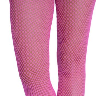 Neon Pink Fishnet Stockings