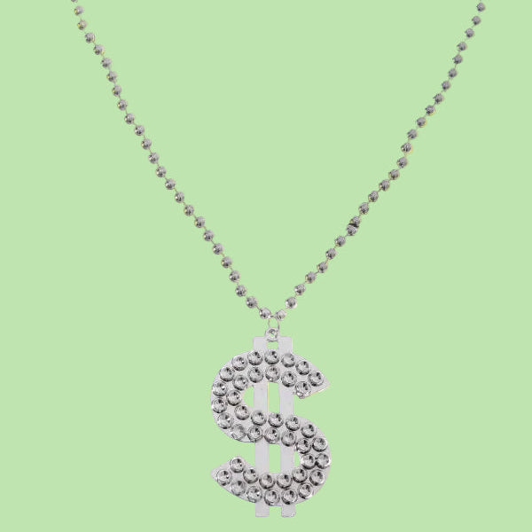 Silver Dollar Bling Necklace