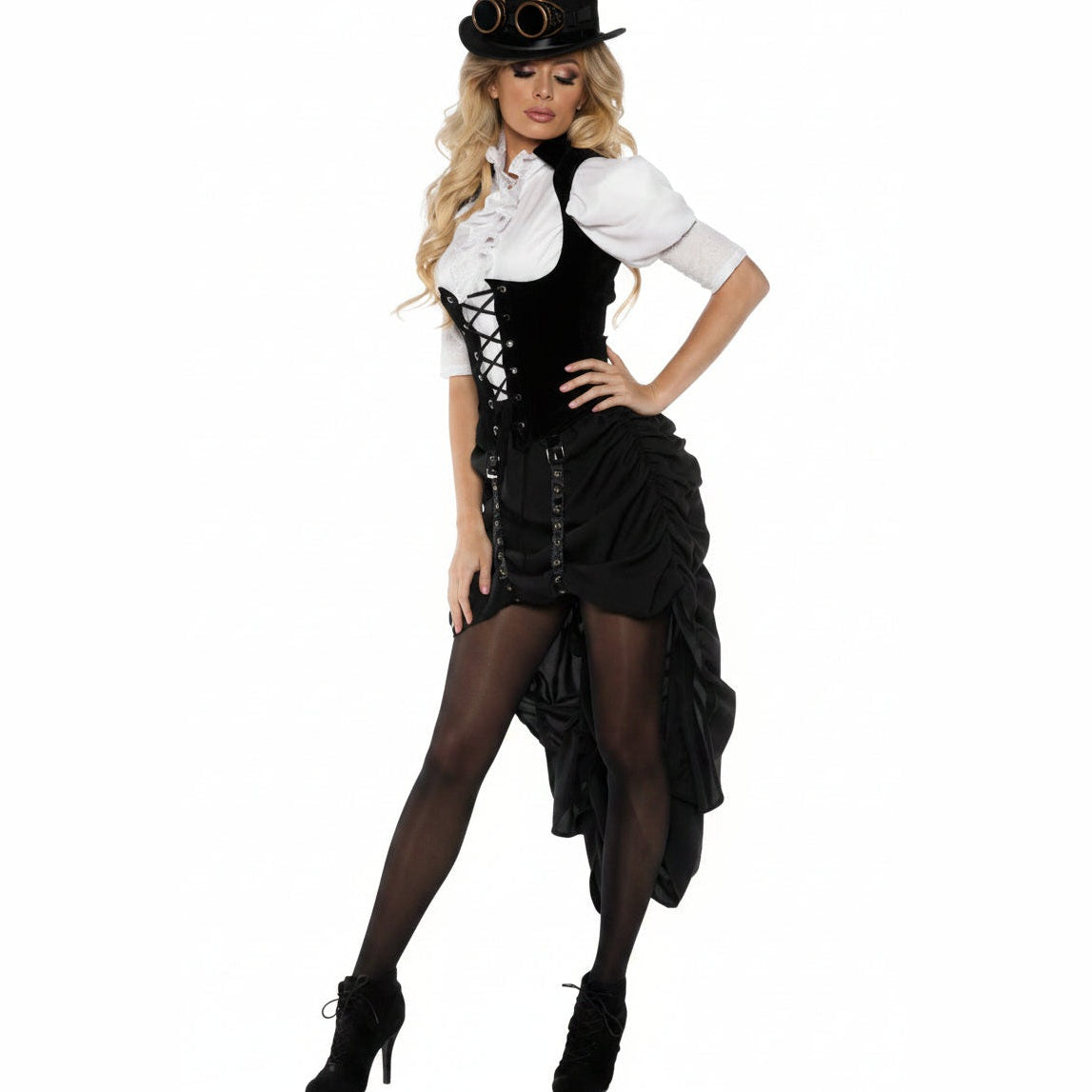 Steam Punk Women's Costume, Black
