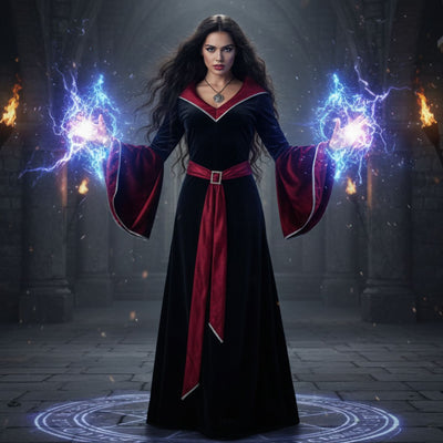 Ruby Red Glamour Witch Plus Size Costume