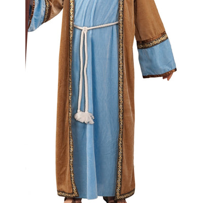 Traditional Joseph costume for kids with multicolored robe and headpiece