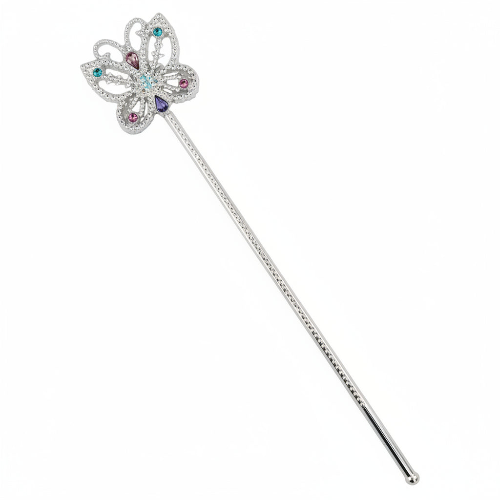 Butterfly Silver Wand 38cm