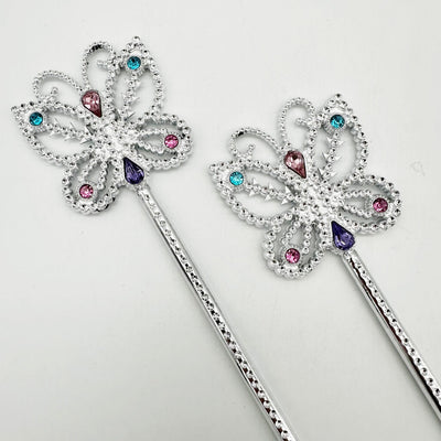 Butterfly Silver Wand 38cm