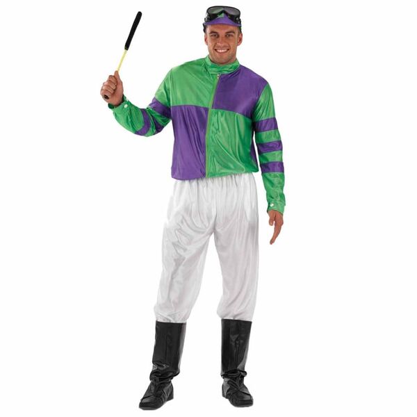 Green and Purple Jockey Mens Costume