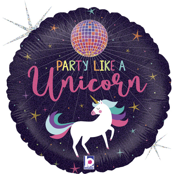 Party Like A Unicorn Birthday Foil Balloon-45cm